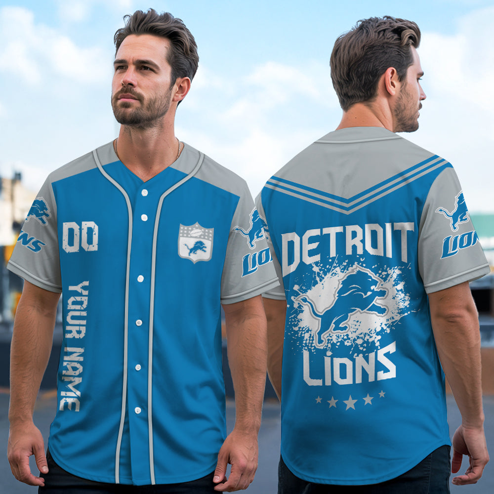 Detroit Lions Baseball Jersey New Collection NFL AZHGBJS000011