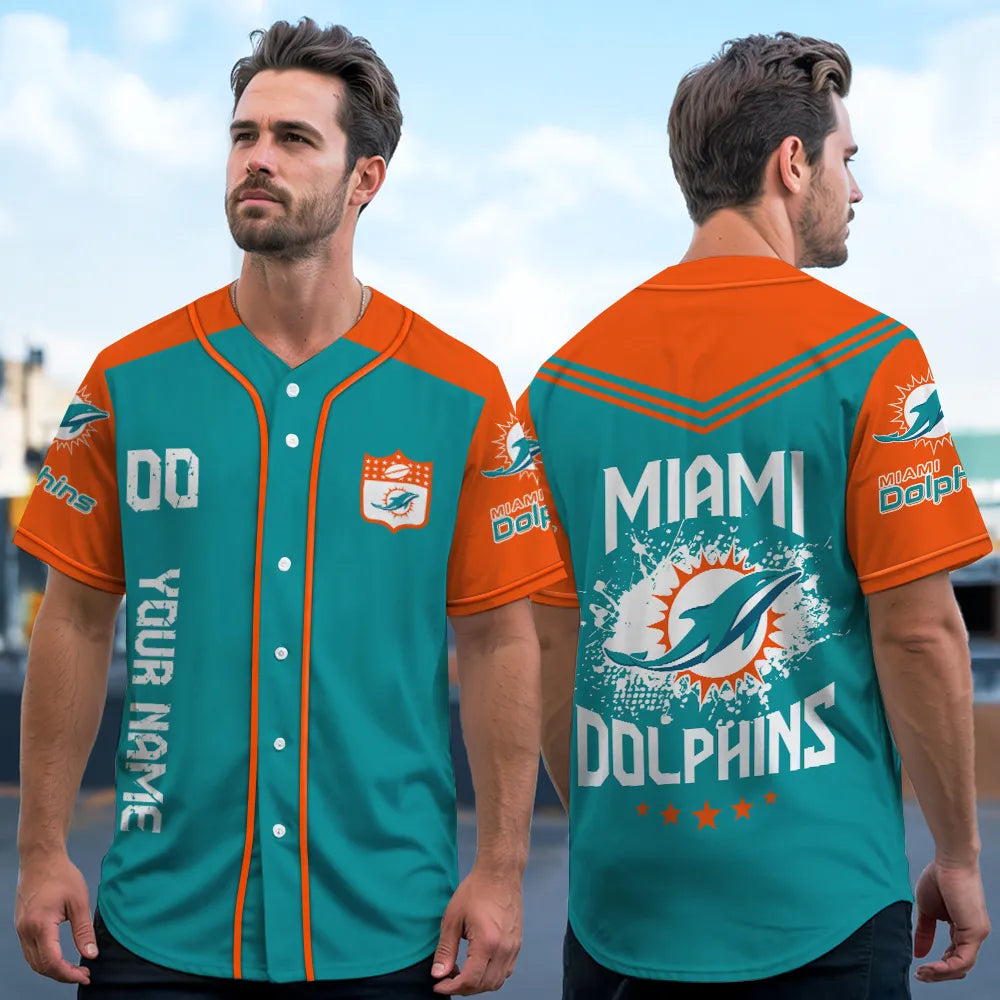 Miami Dolphins Baseball Jersey New Collection NFL AZHGBJS000020