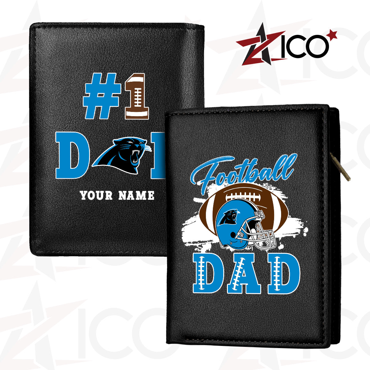 Carolina Panthers Farther’s Day Men’s Slim Vertical Leather Wallet Trending 2025 AZHGSVLW000005