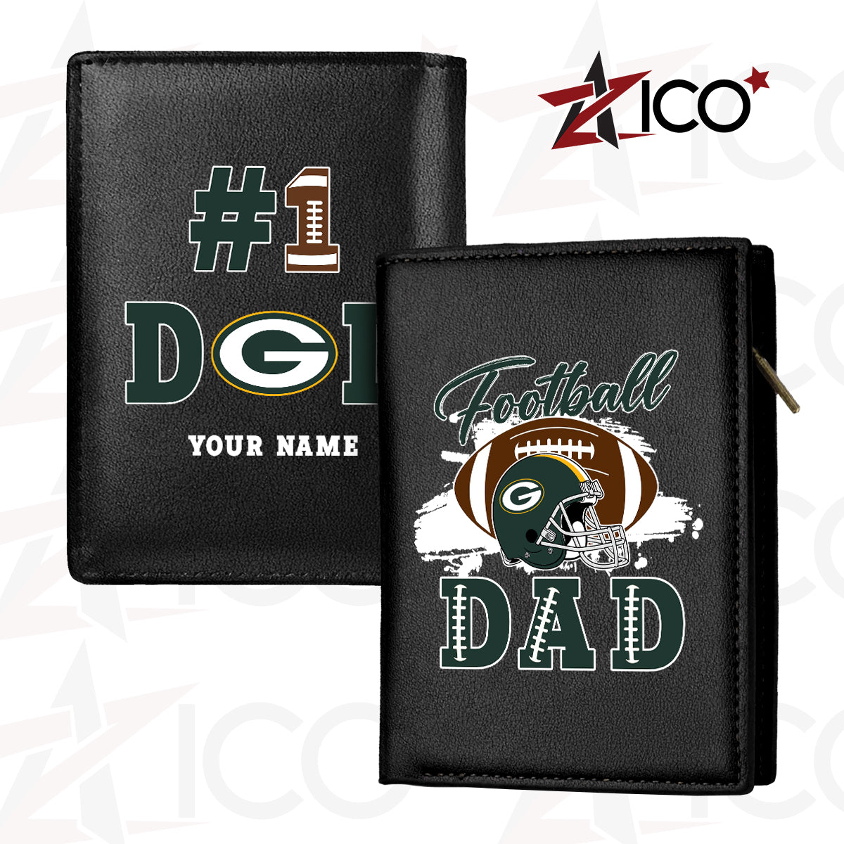 Green Bay Packers Farther’s Day Men’s Slim Vertical Leather Wallet Trending 2025 AZHGSVLW000012