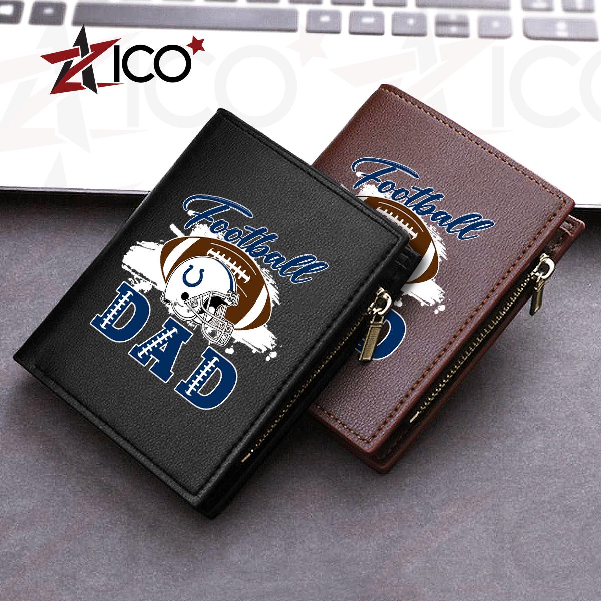 Indianapolis Colts Farther’s Day Men’s Slim Vertical Leather Wallet Trending 2025 AZHGSVLW000014
