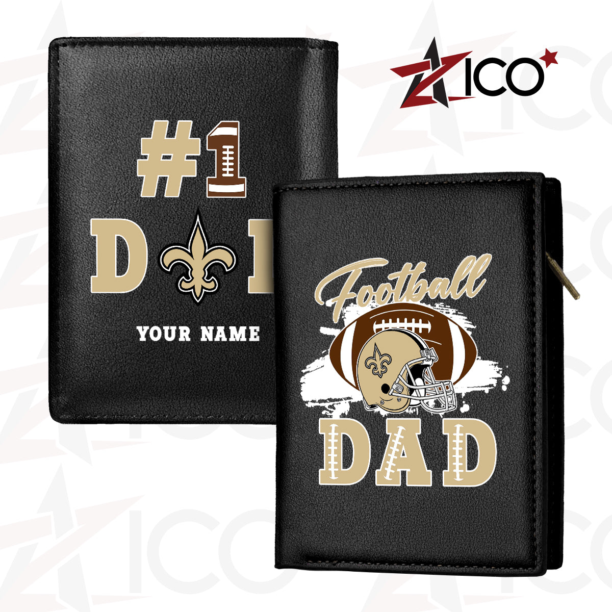 New Orleans Saints Farther’s Day Men’s Slim Vertical Leather Wallet Trending 2025 AZHGSVLW000023
