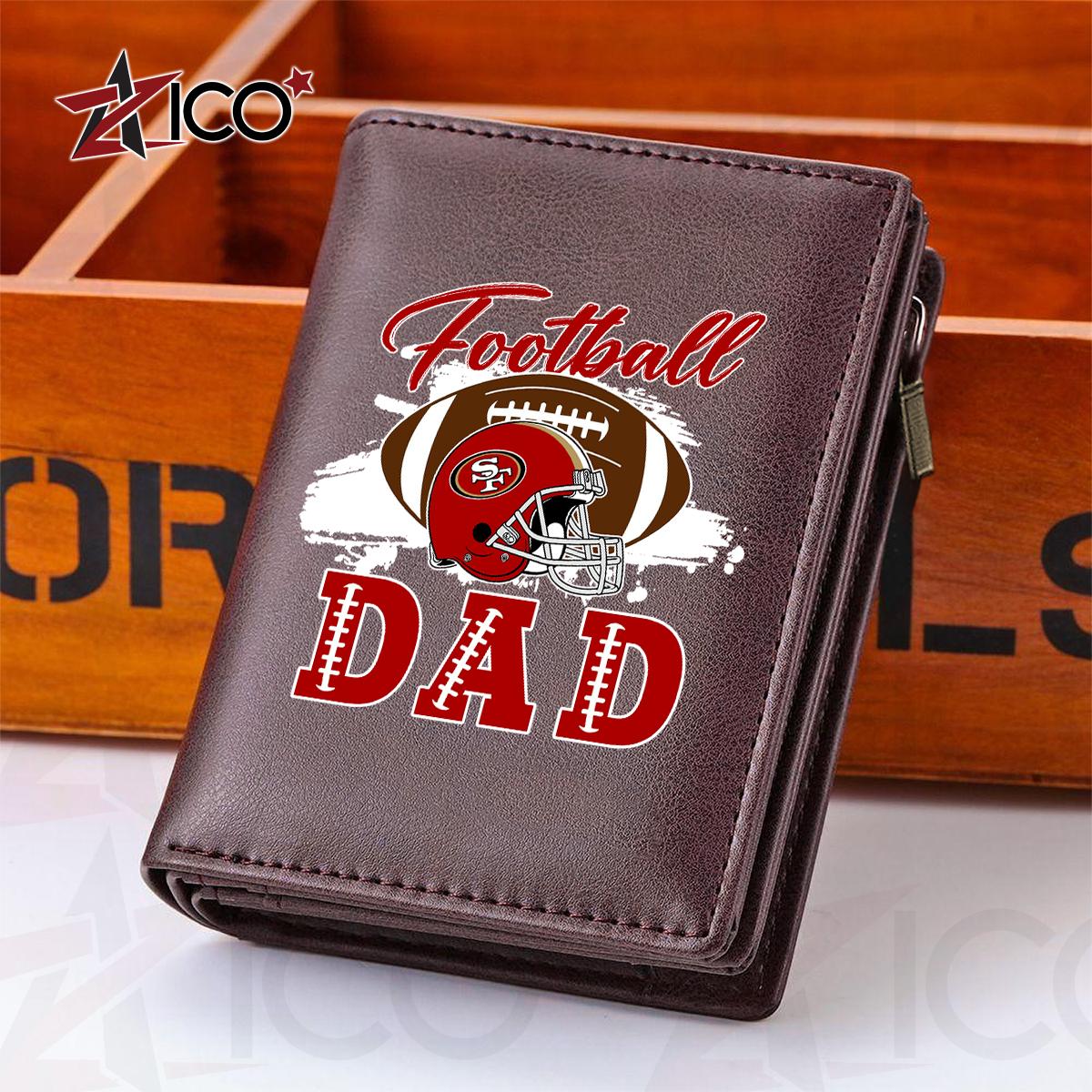 San Francisco 49ers Farther’s Day Men’s Slim Vertical Leather Wallet Trending 2025 AZHGSVLW000028