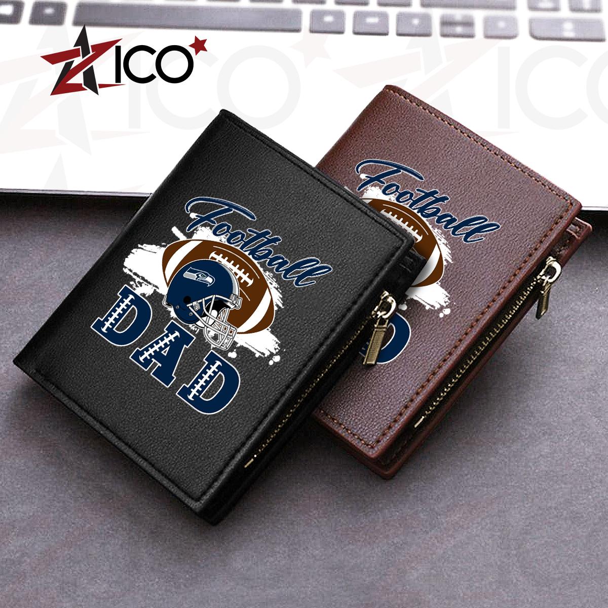 Seattle Seahawks Farther’s Day Men’s Slim Vertical Leather Wallet Trending 2025 AZHGSVLW000029