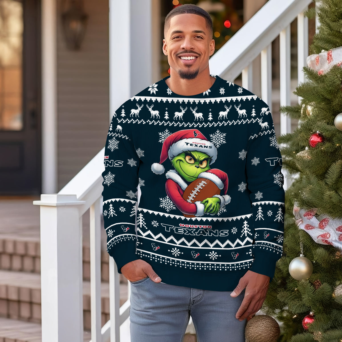 Houston Texans Premium Ugly Christmas Sweater Limited Edition AZHGUSW000022TeamColor