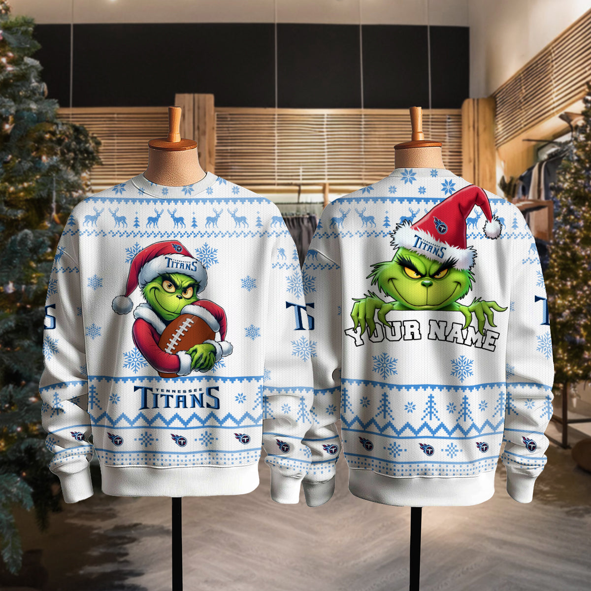 Tennessee Titans Premium Ugly Christmas Sweater Limited Edition AZHGUSW000032White