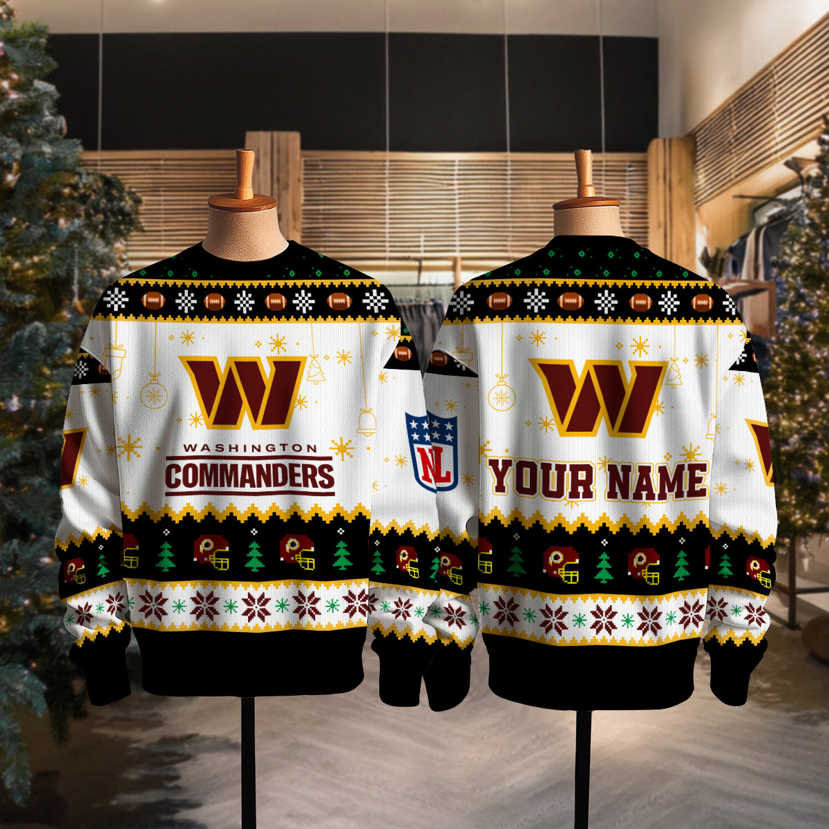 Washington Commanders Premium Ugly Christmas Sweater New Collection AZHGUSW000048