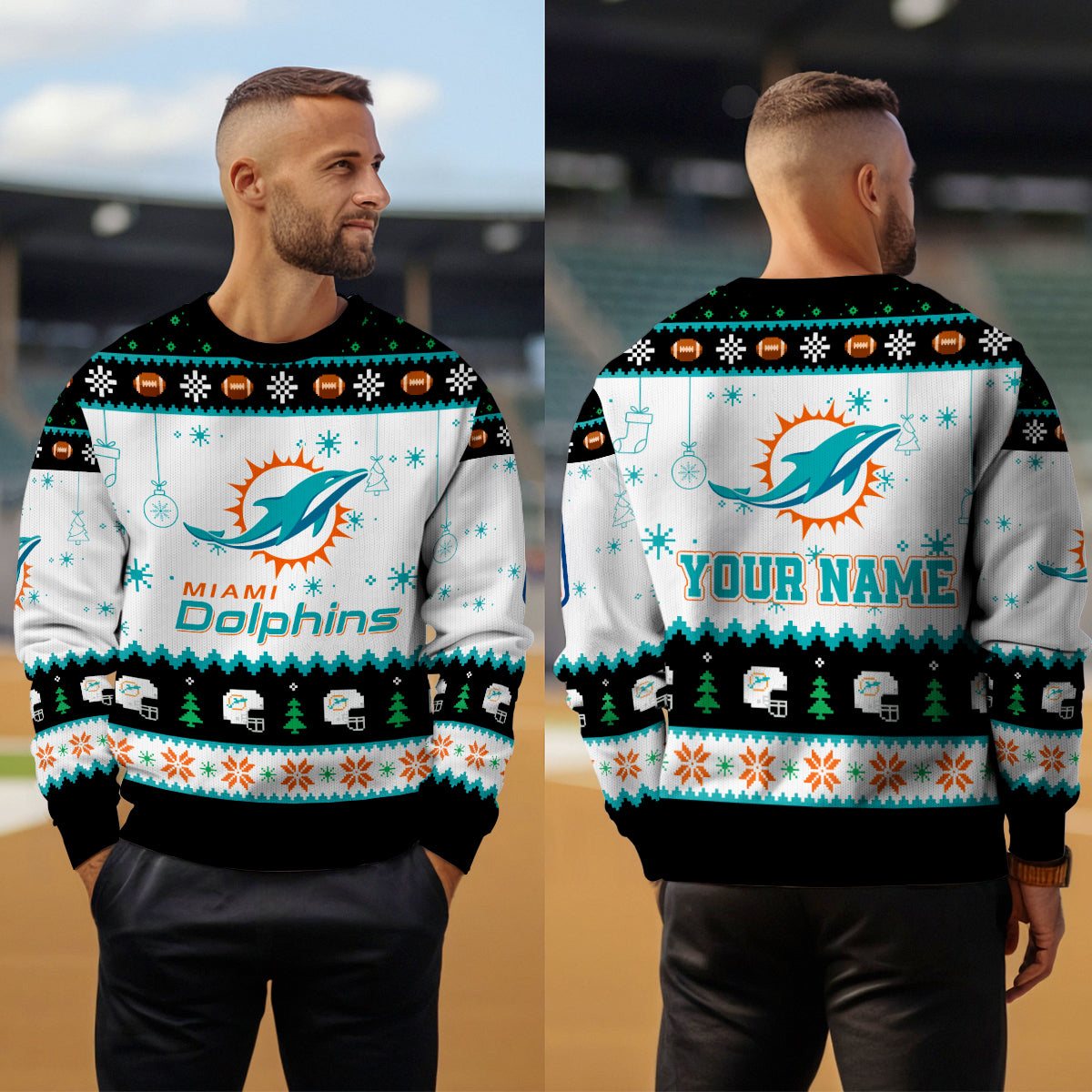 Miami Dolphins Premium Ugly Christmas Sweater New Collection AZHGUSW000060