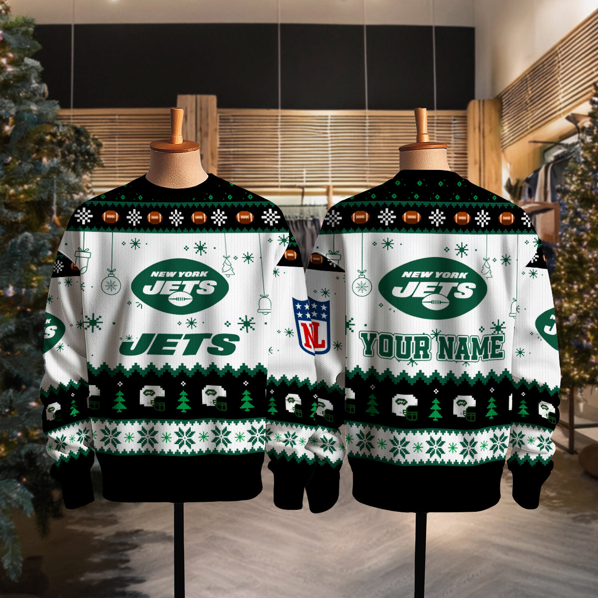 New York Jets Premium Ugly Christmas Sweater New Collection AZHGUSW000062