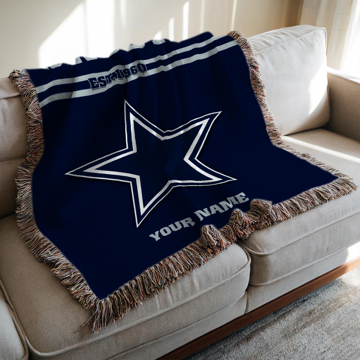 Dallas Cowboys Premium New Woven Throw Blanket AZHGWVB00005