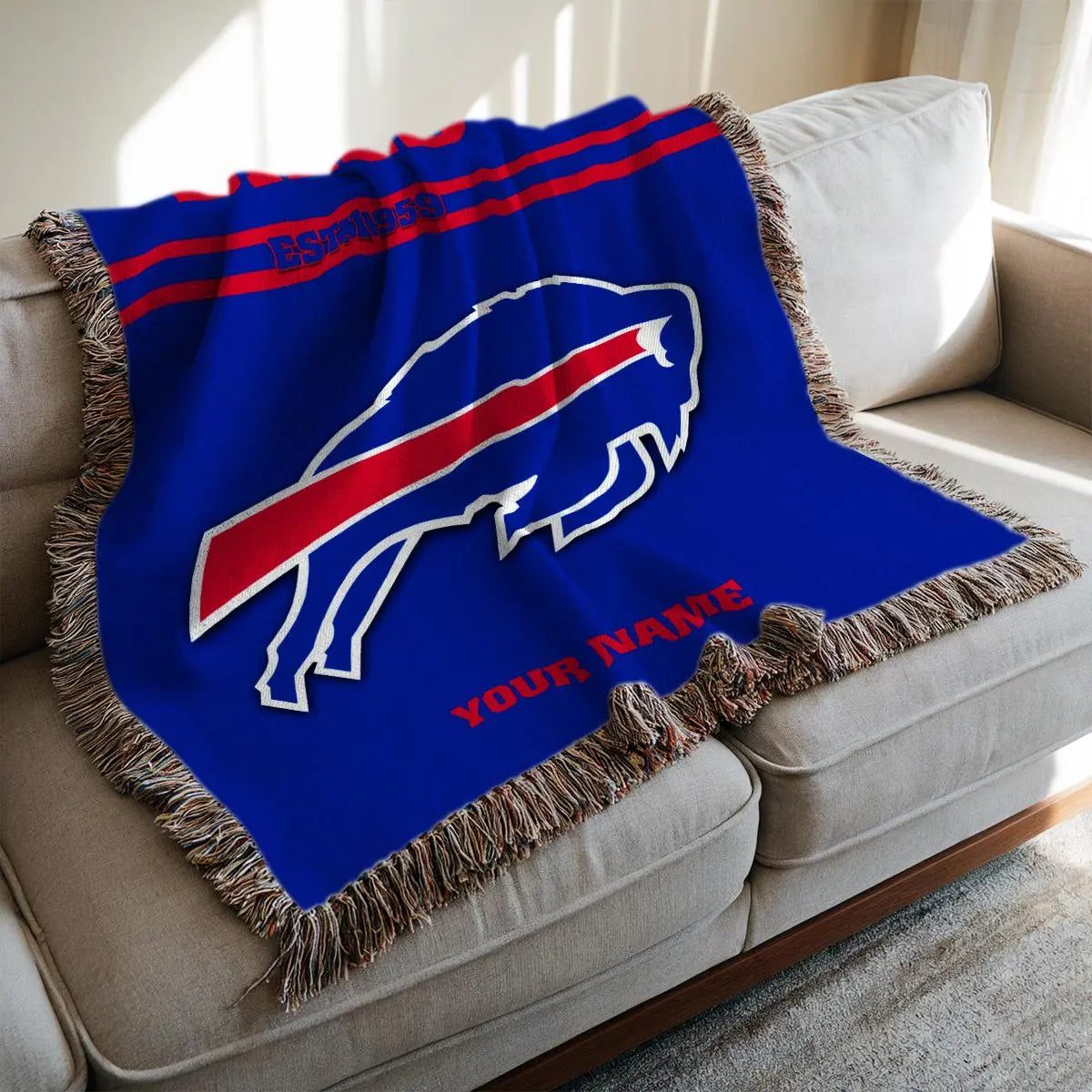 Buffalo Bills Premium New Woven Throw Blanket AZHGWVB00018
