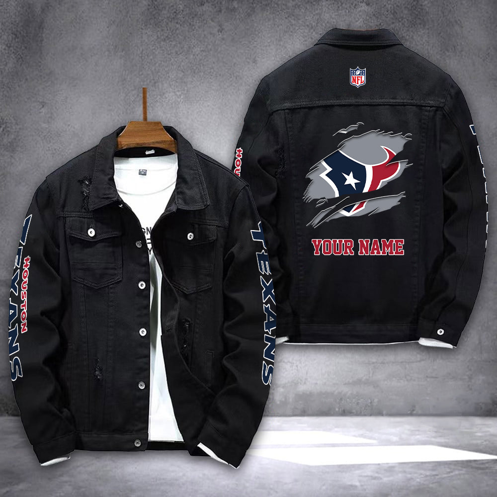 Houston Texans Personalized New Denim Jacket AZICOTADJ00013