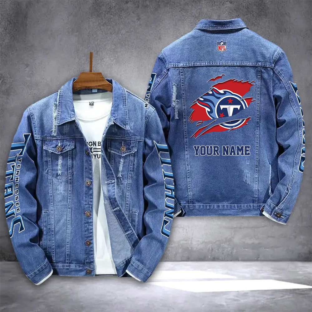 Tennessee Titans Personalized New Denim Jacket AZICOTADJ00014