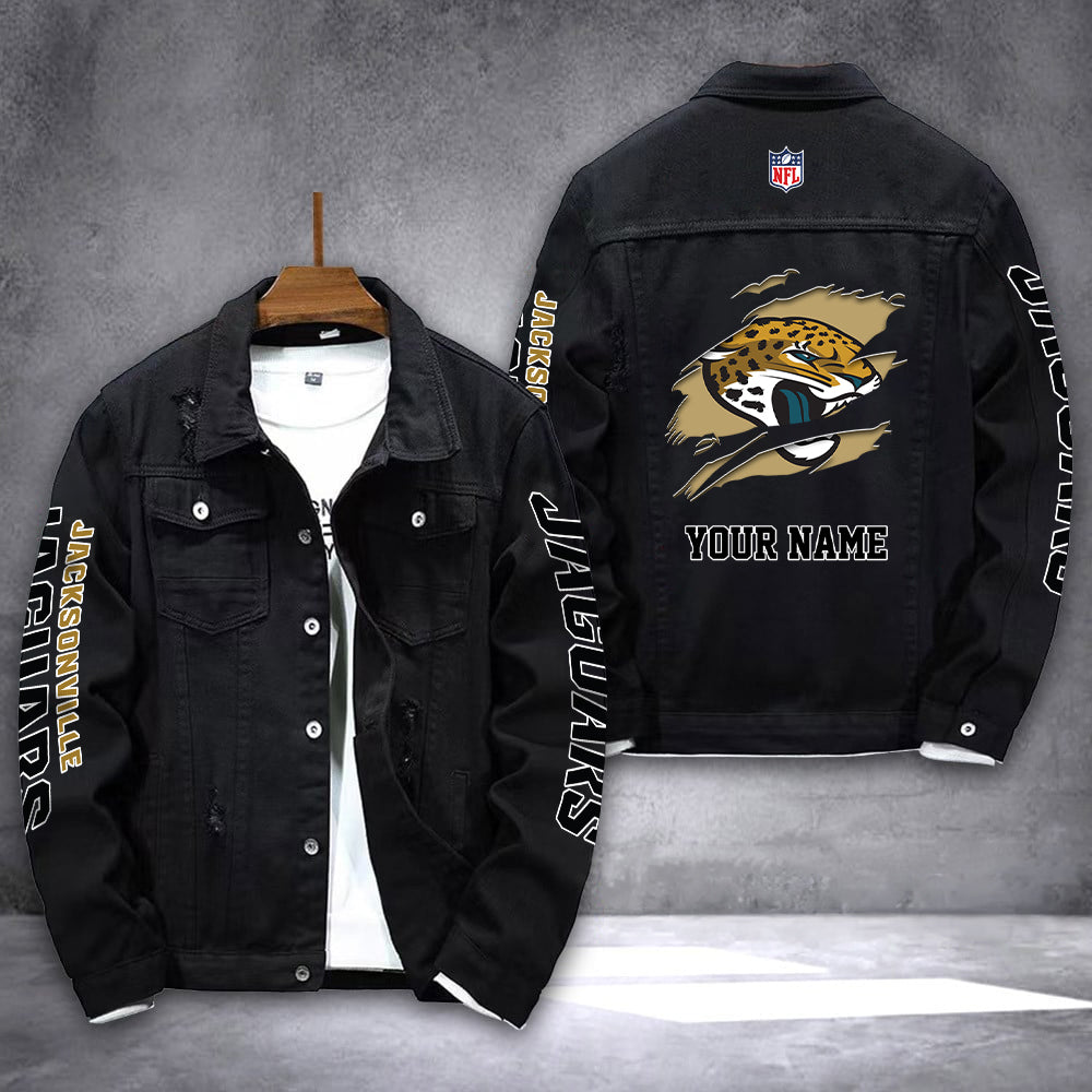 Jacksonville Jaguars Personalized New Denim Jacket AZICOTADJ00015