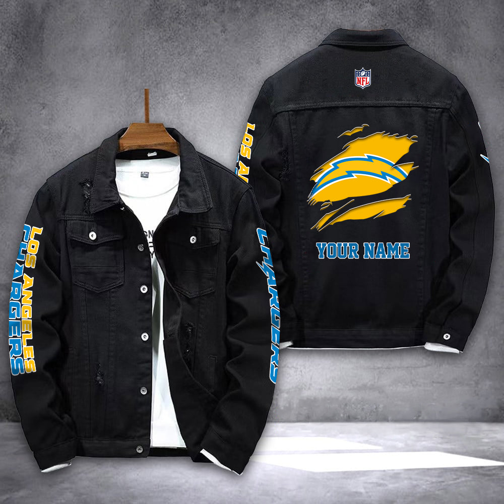 Los Angeles Chargers Personalized New Denim Jacket AZICOTADJ00016