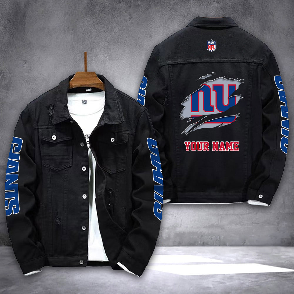 New York Giants Personalized New Denim Jacket AZICOTADJ00019