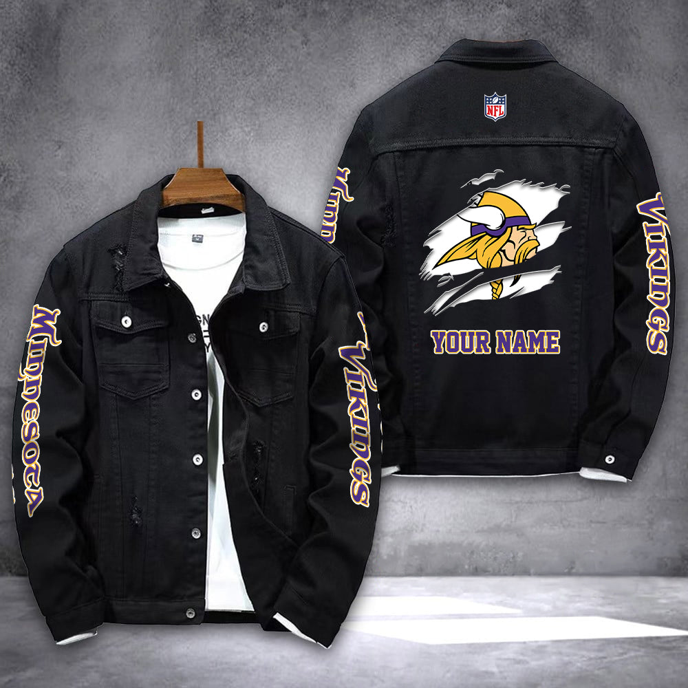 Minnesota Vikings Personalized New Denim Jacket AZICOTADJ00027