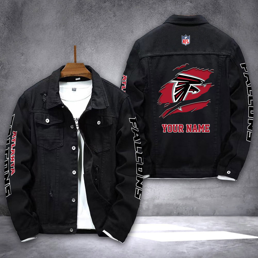 Atlanta Falcons Personalized New Denim Jacket AZICOTADJ00029