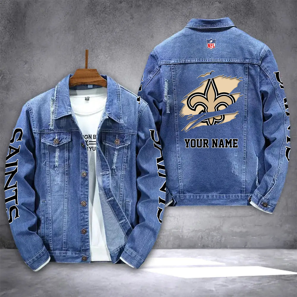 New Orleans Saints Personalized New Denim Jacket AZICOTADJ00031