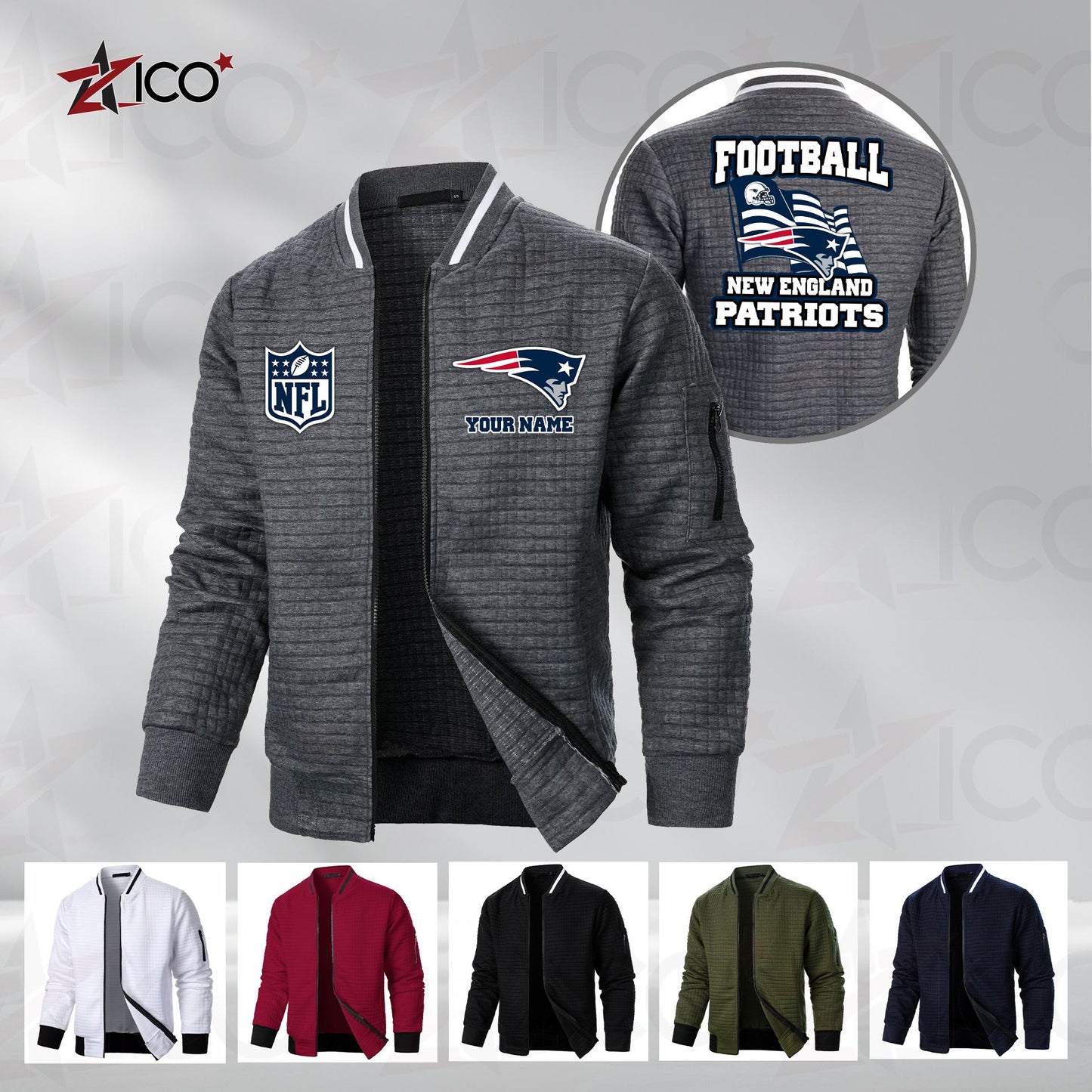 New England Patriots Men’s Casual Jacket For Men New Trending AZMN2DMCJK000022