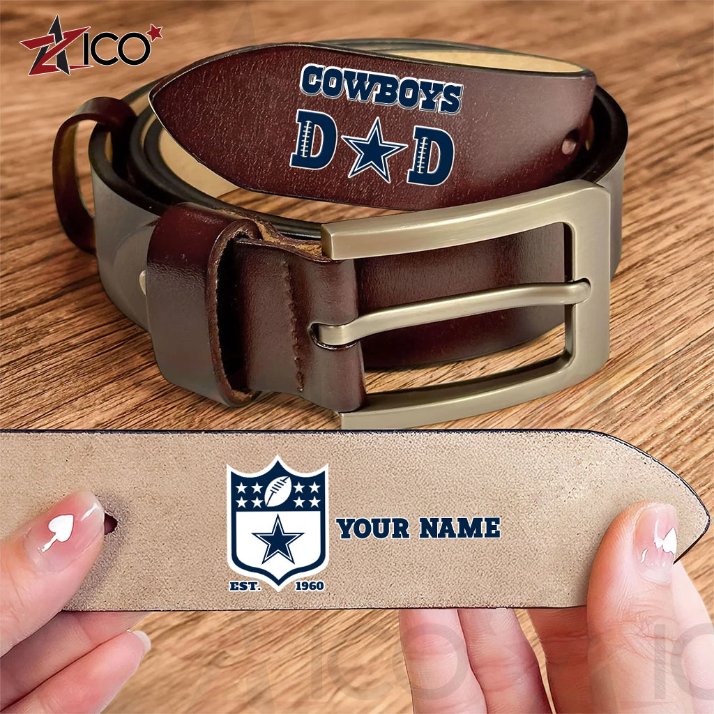 Dallas Cowboys Men Leather Belt Father’s Day AZMN2DMLB000041