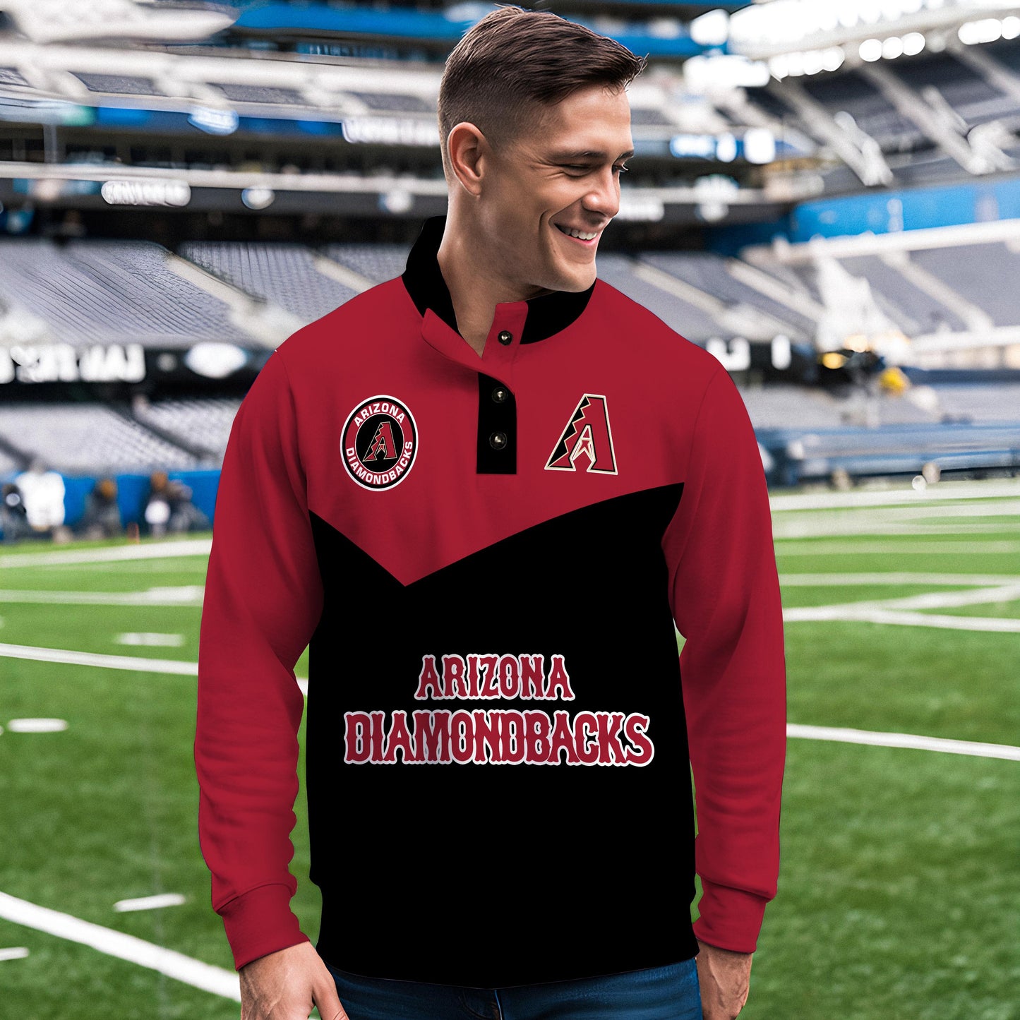 Arizona Diamondbacks New Collection Casual Stand Collar Sweatshirt MLB AZMNSCSW000381