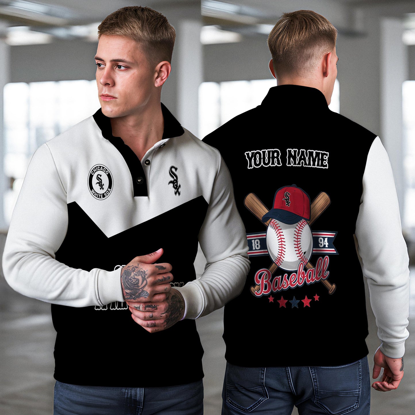 Chicago White Sox New Collection Casual Stand Collar Sweatshirt MLB AZMNSCSW000386