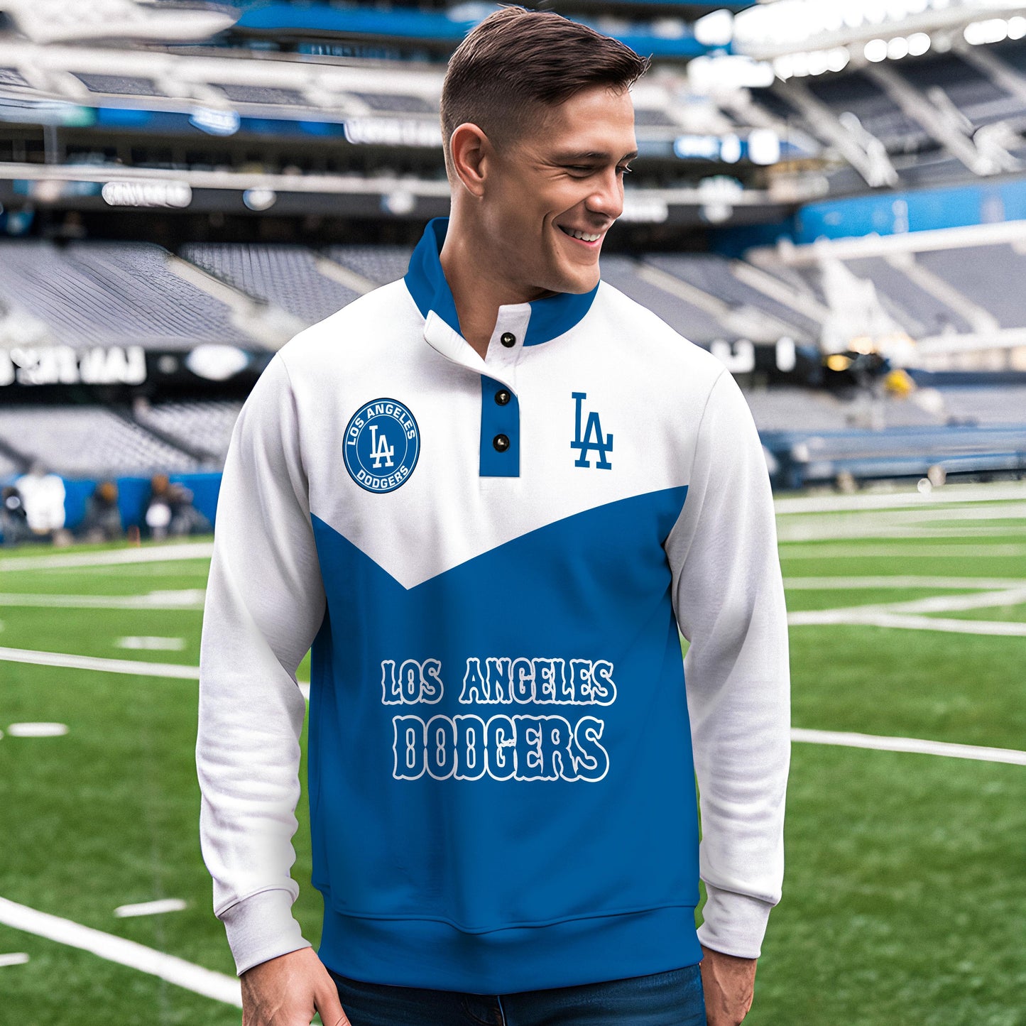 Los Angeles Dodgers New Collection Casual Stand Collar Sweatshirt MLB AZMNSCSW000394