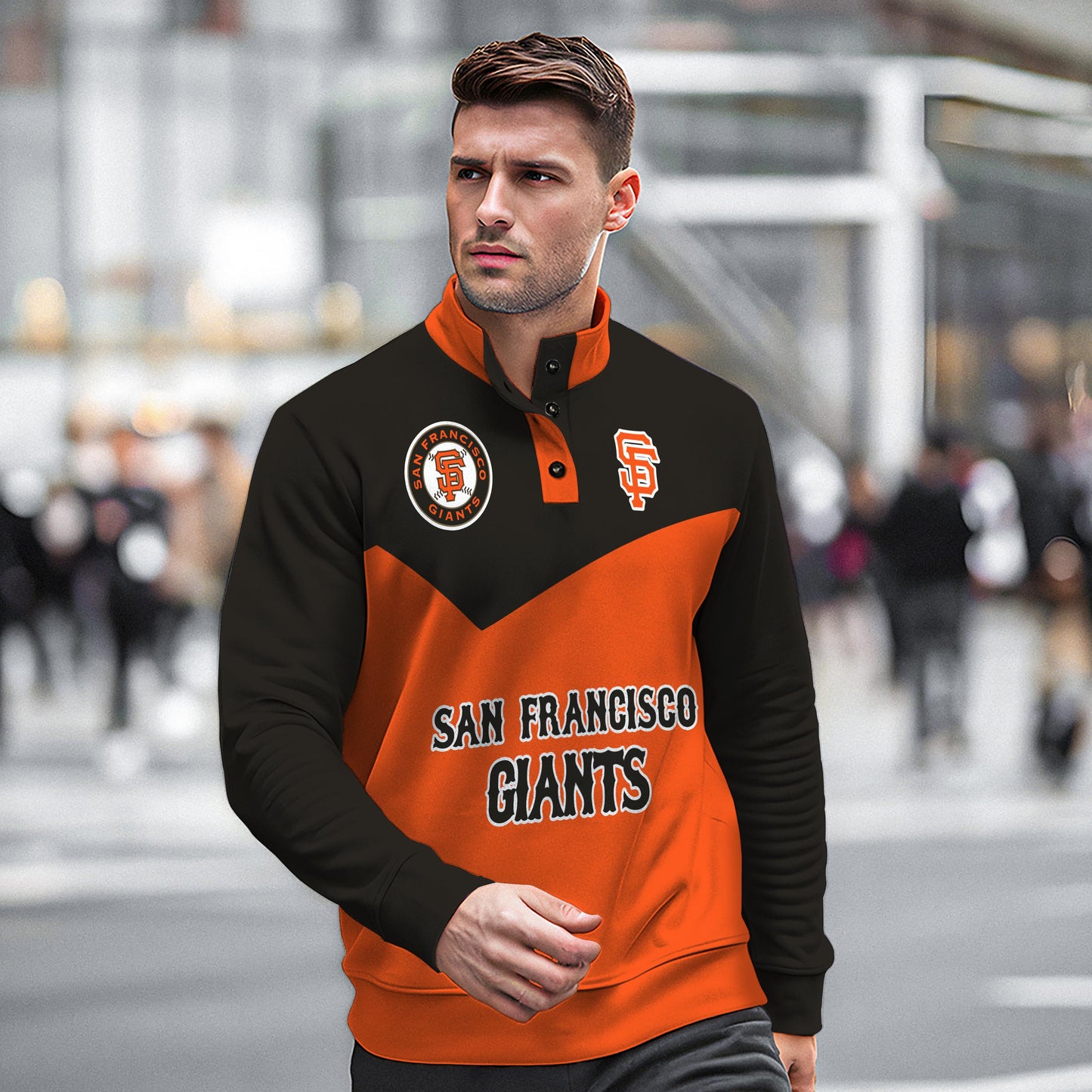 San Francisco Giants New Collection Casual Stand Collar Sweatshirt MLB AZMNSCSW000404