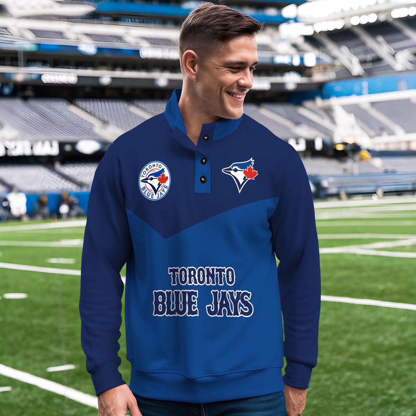 Toronto Blue Jays New Collection Casual Stand Collar Sweatshirt MLB AZMNSCSW000409