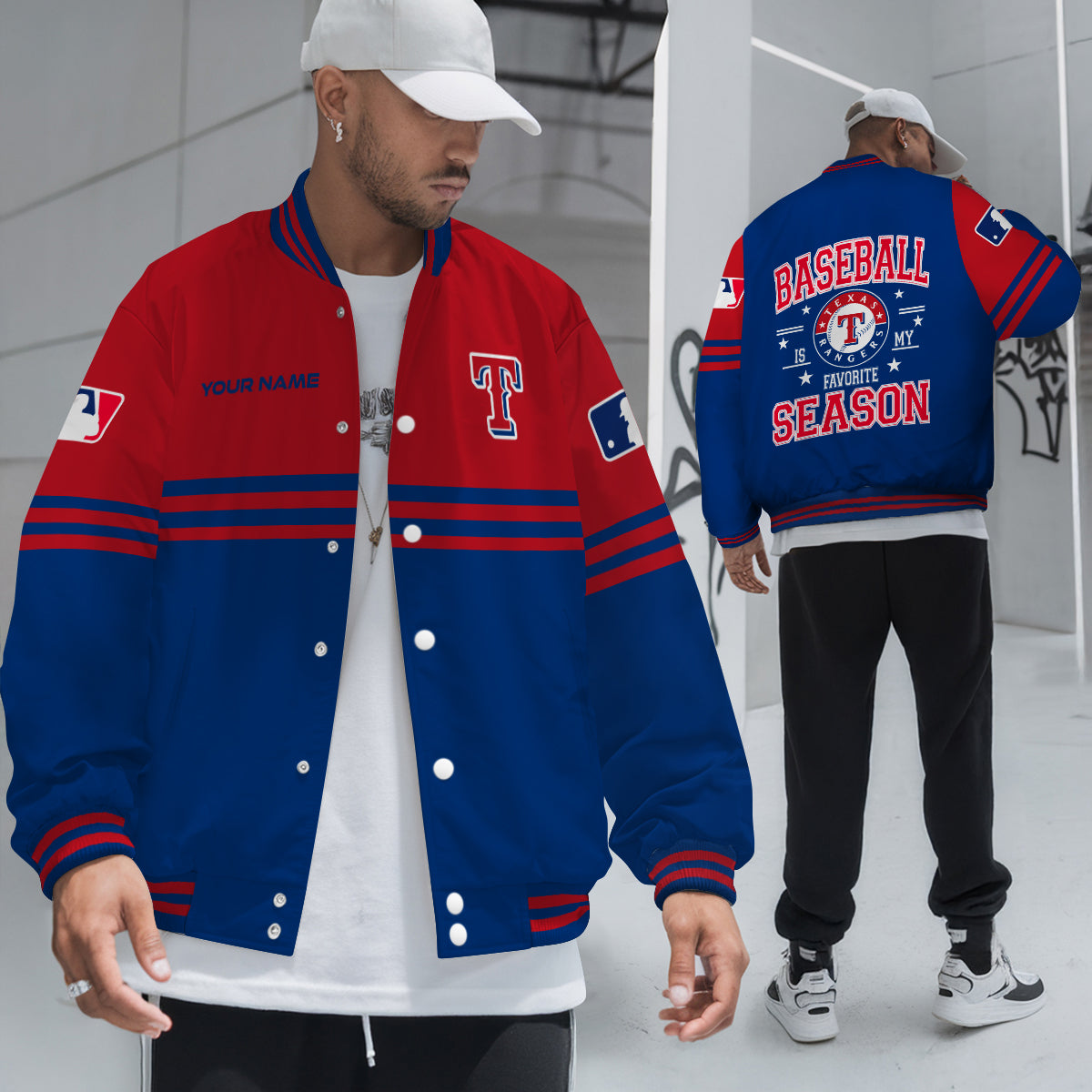 Texas Rangers Premium New Varsity Jacket MLB AZMNVJK0000313
