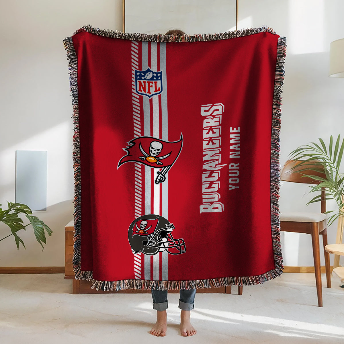 Tampa Bay Buccaneers Premium New Woven Throw Blanket AZMNWVB000079