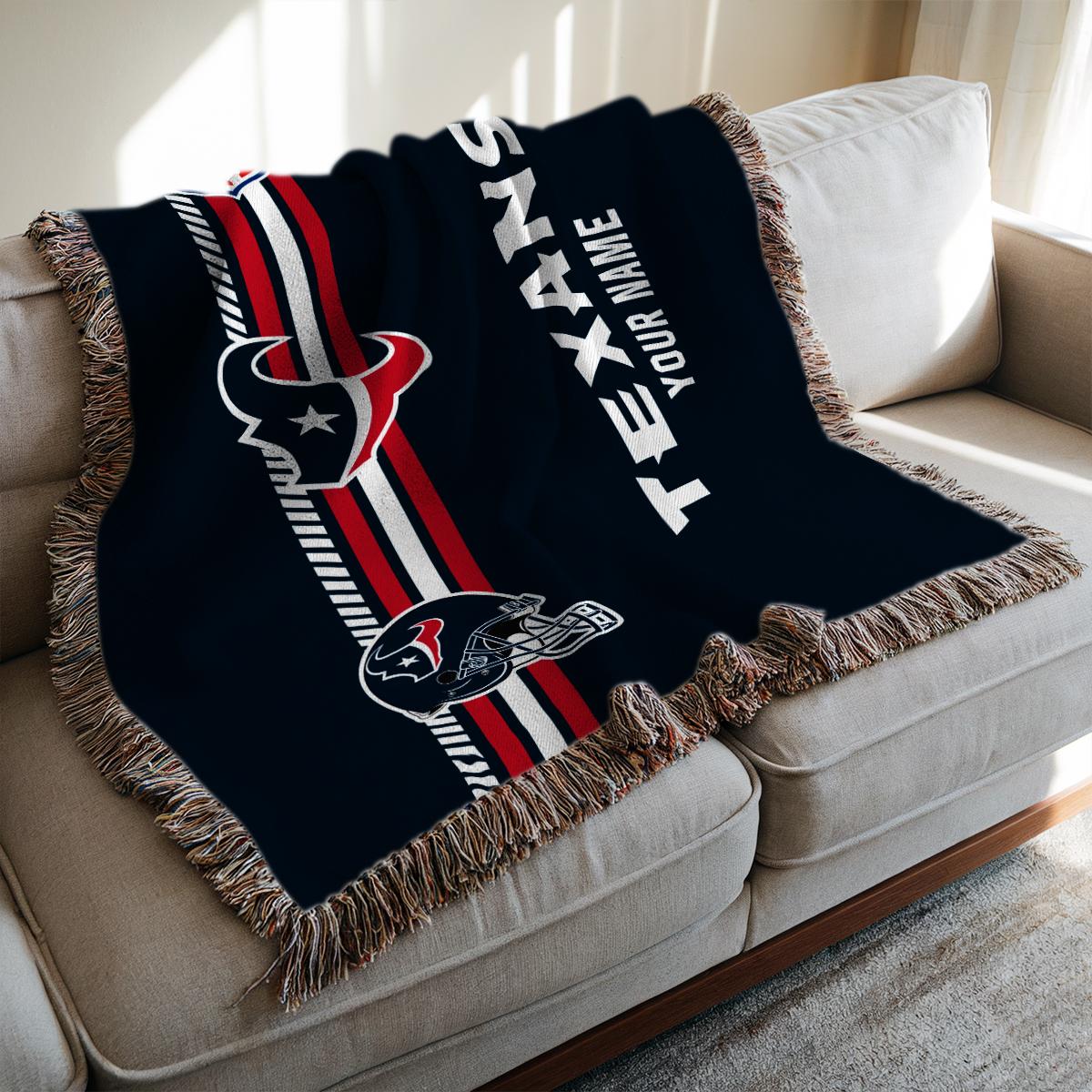 Houston Texans Premium New Woven Throw Blanket AZMNWVB000086