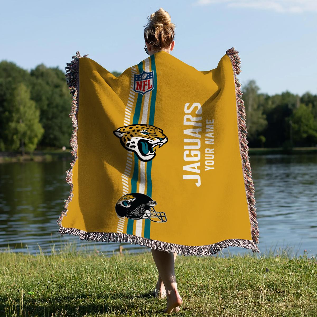 Jacksonville Jaguars Premium New Woven Throw Blanket AZMNWVB000088