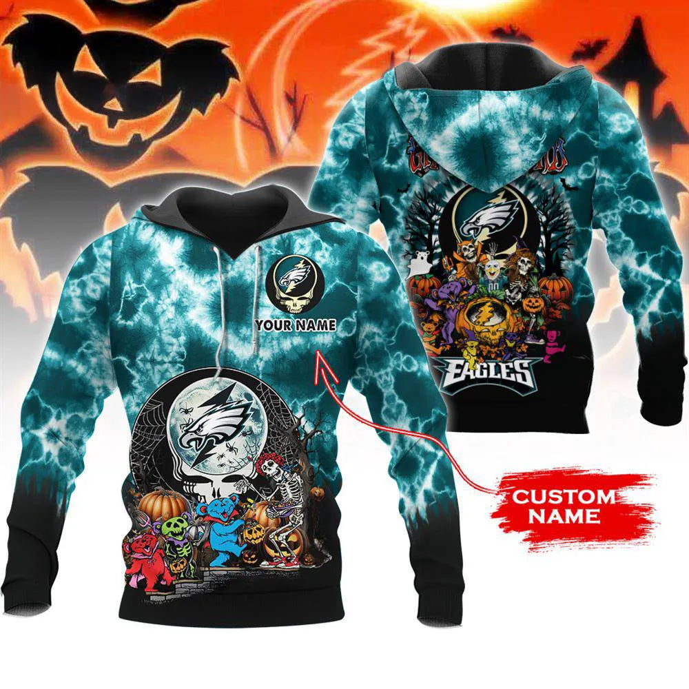 Philadelphia Eagles Halloween Custom 3D Hoodie NA228
