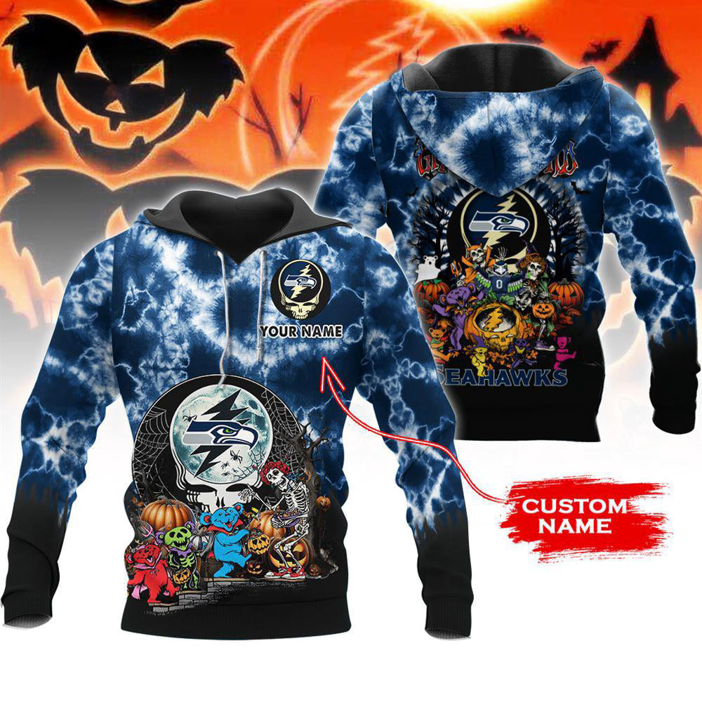 Seattle Seahawks Halloween Custom 3D Hoodie NA231