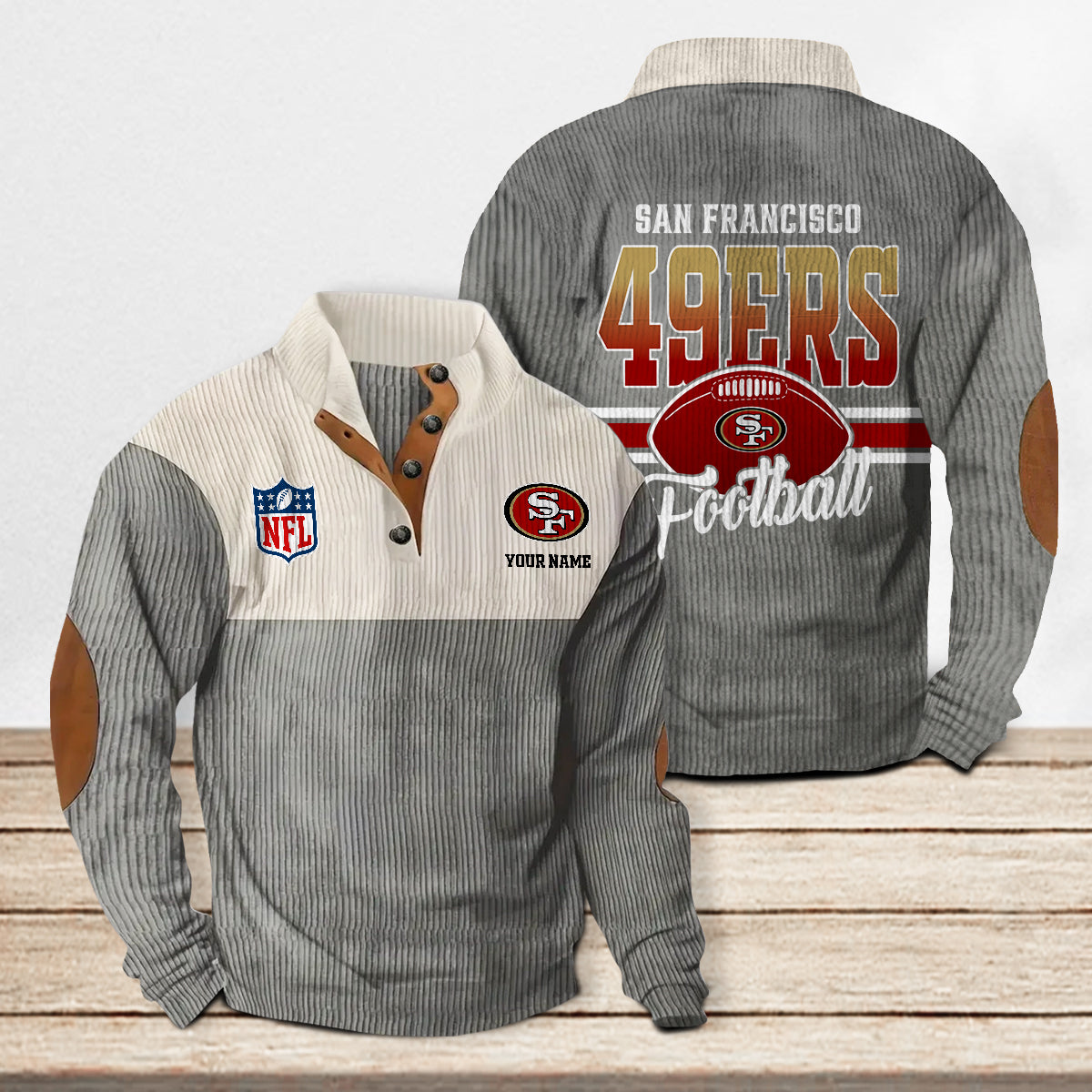 San Francisco 49ers Colorful Stand Collar Sweatshirt New Collection AZTACSSW000013