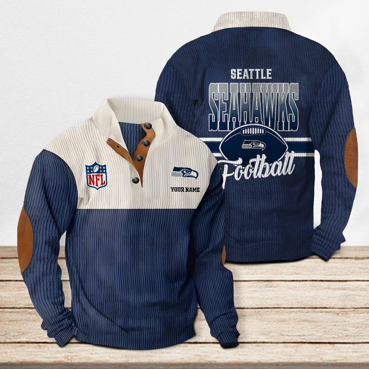 Seattle Seahawks Colorful Stand Collar Sweatshirt New Collection AZTACSSW000014