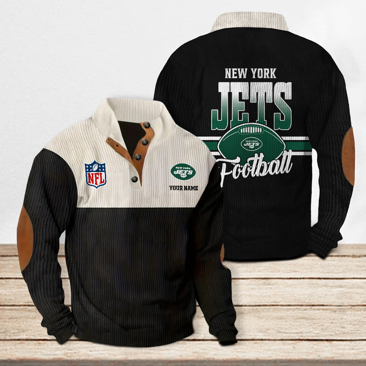 New York Jets Colorful Stand Collar Sweatshirt New Collection AZTACSSW000030