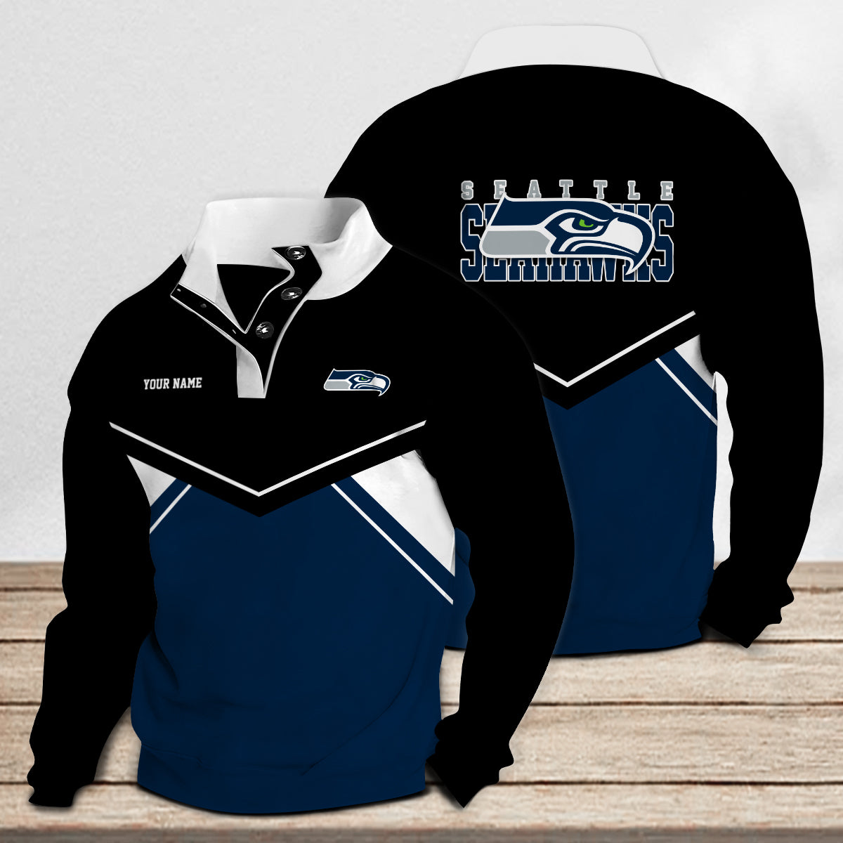 Seattle Seahawks Casual Colorful Stand Collar Sweatshirt New Collection AZTASCSW000014