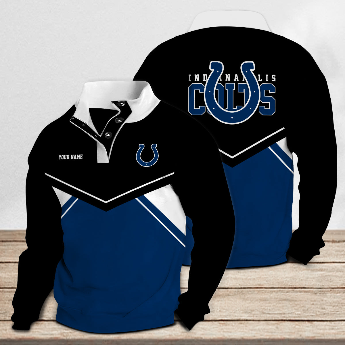 Indianapolis Colts Casual Colorful Stand Collar Sweatshirt New Collection AZTASCSW000023