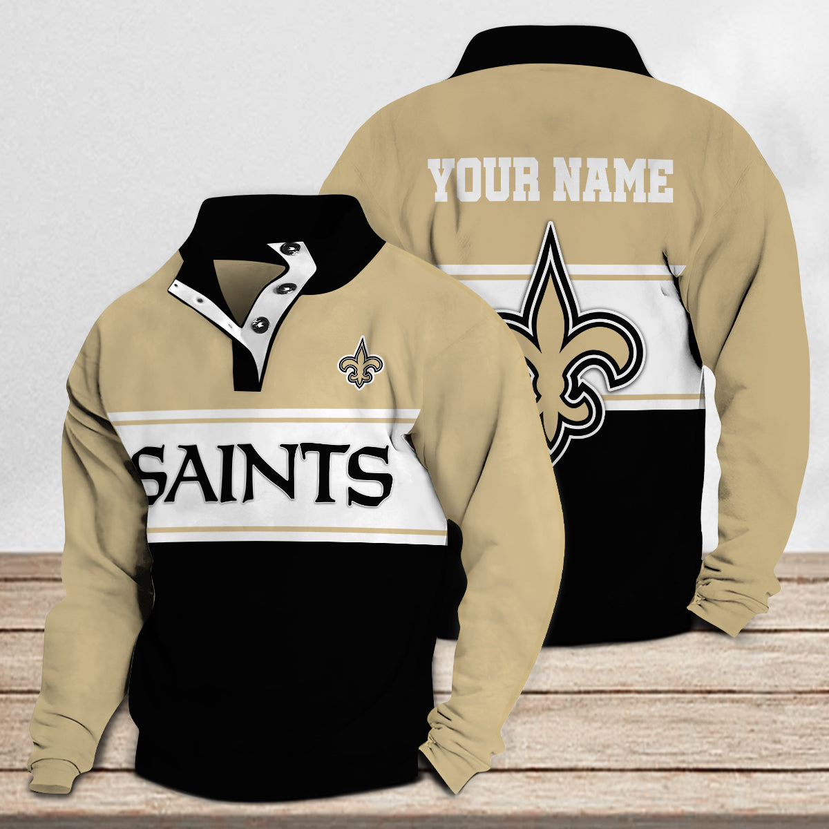 New Orleans Saints Casual Stand Collar Sweatshirt Premium New Edition AZTASCSW000138