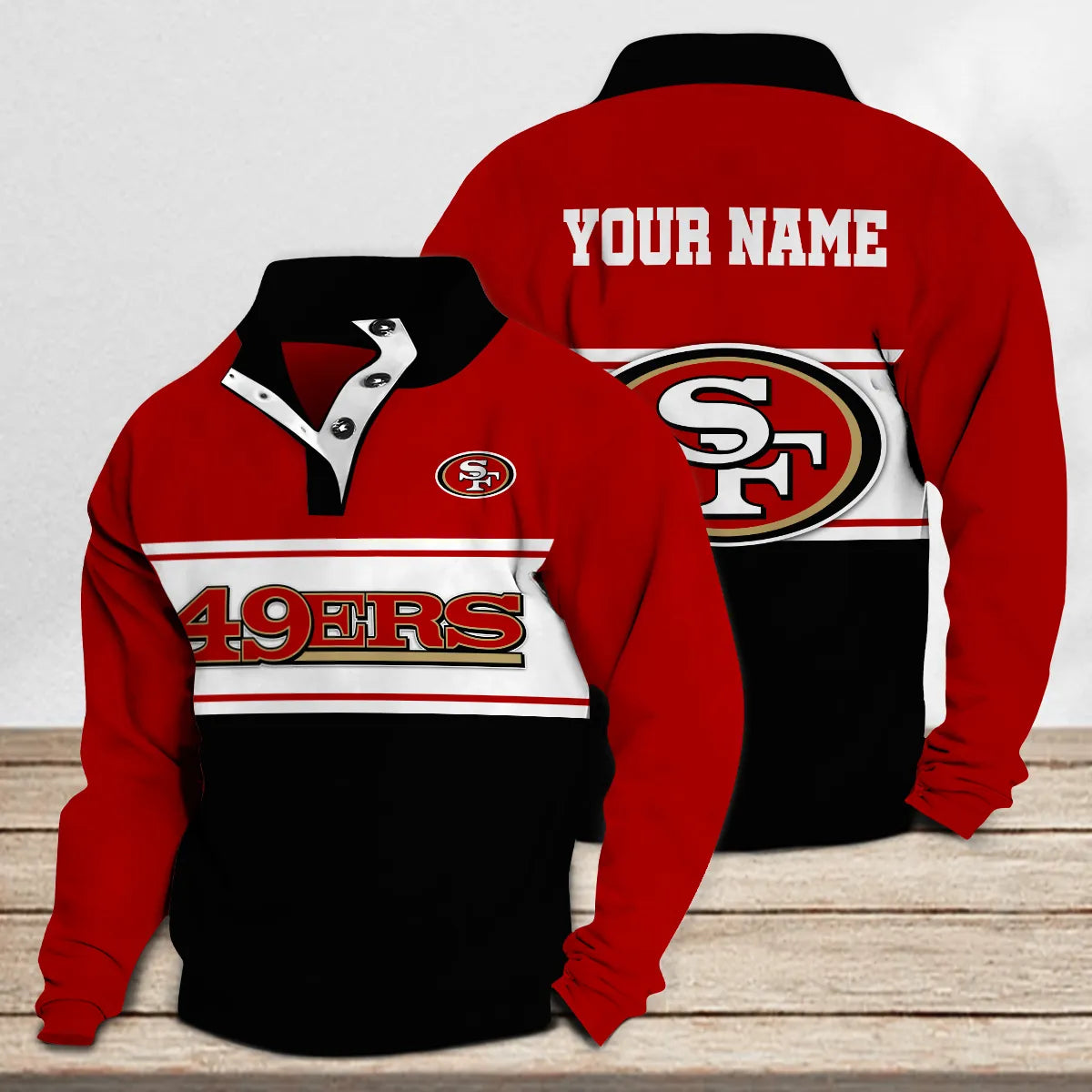 San Francisco 49ers Casual Stand Collar Sweatshirt Premium New Edition AZTASCSW000141