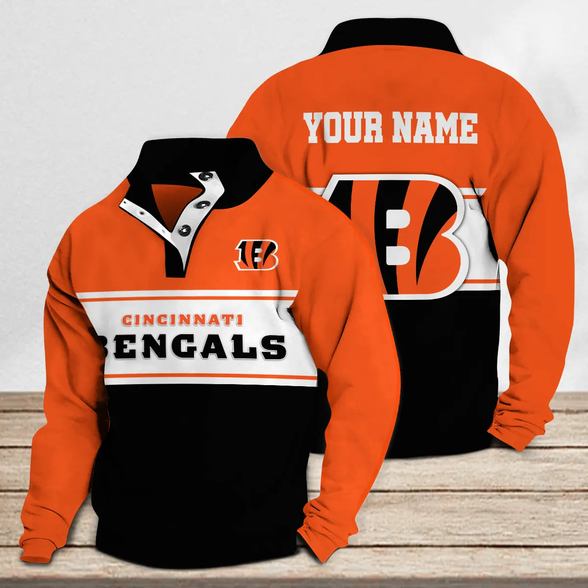 Cincinnati Bengals Casual Stand Collar Sweatshirt Premium New Edition AZTASCSW000147