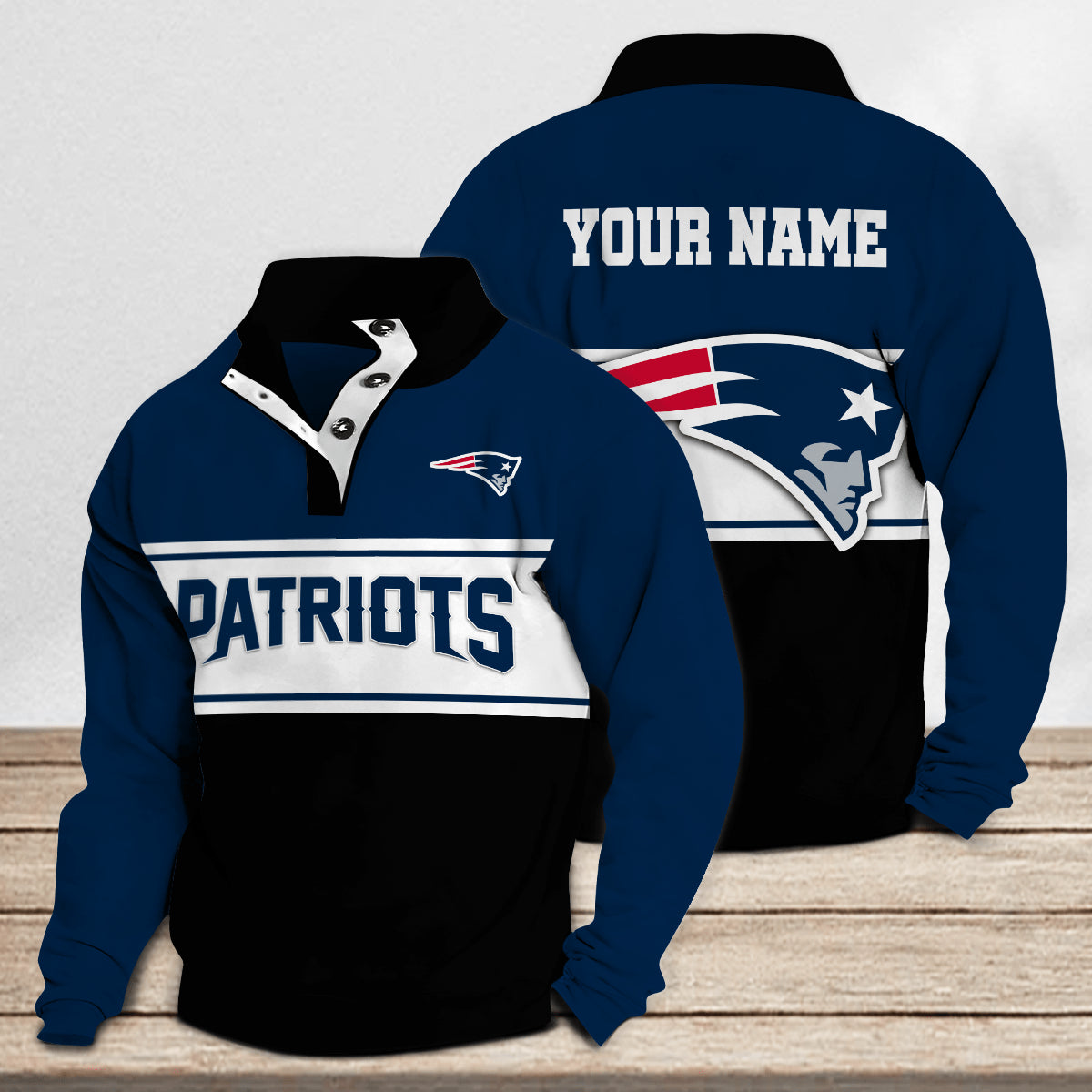 New England Patriots Casual Stand Collar Sweatshirt Premium New Edition AZTASCSW000157