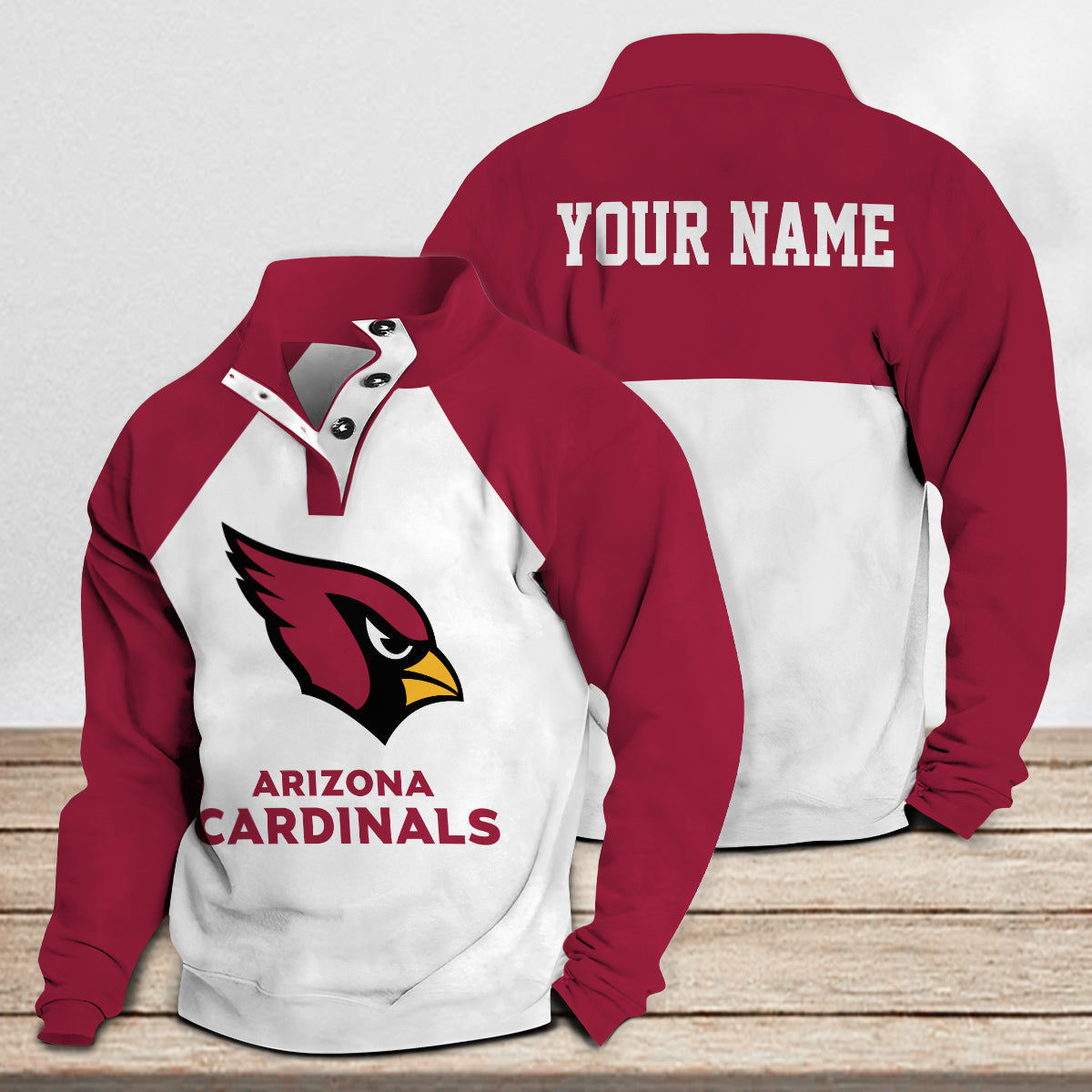 Arizona Cardinals Casual Stand Collar Sweatshirt Premium New Edition AZTASCSW000161