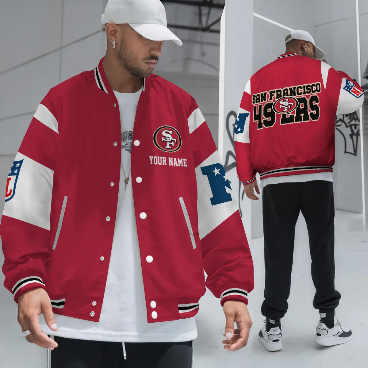 San Francisco 49ers National Football Conference Unisex Varsity Jacket Limited Edition AZTAVJK000013