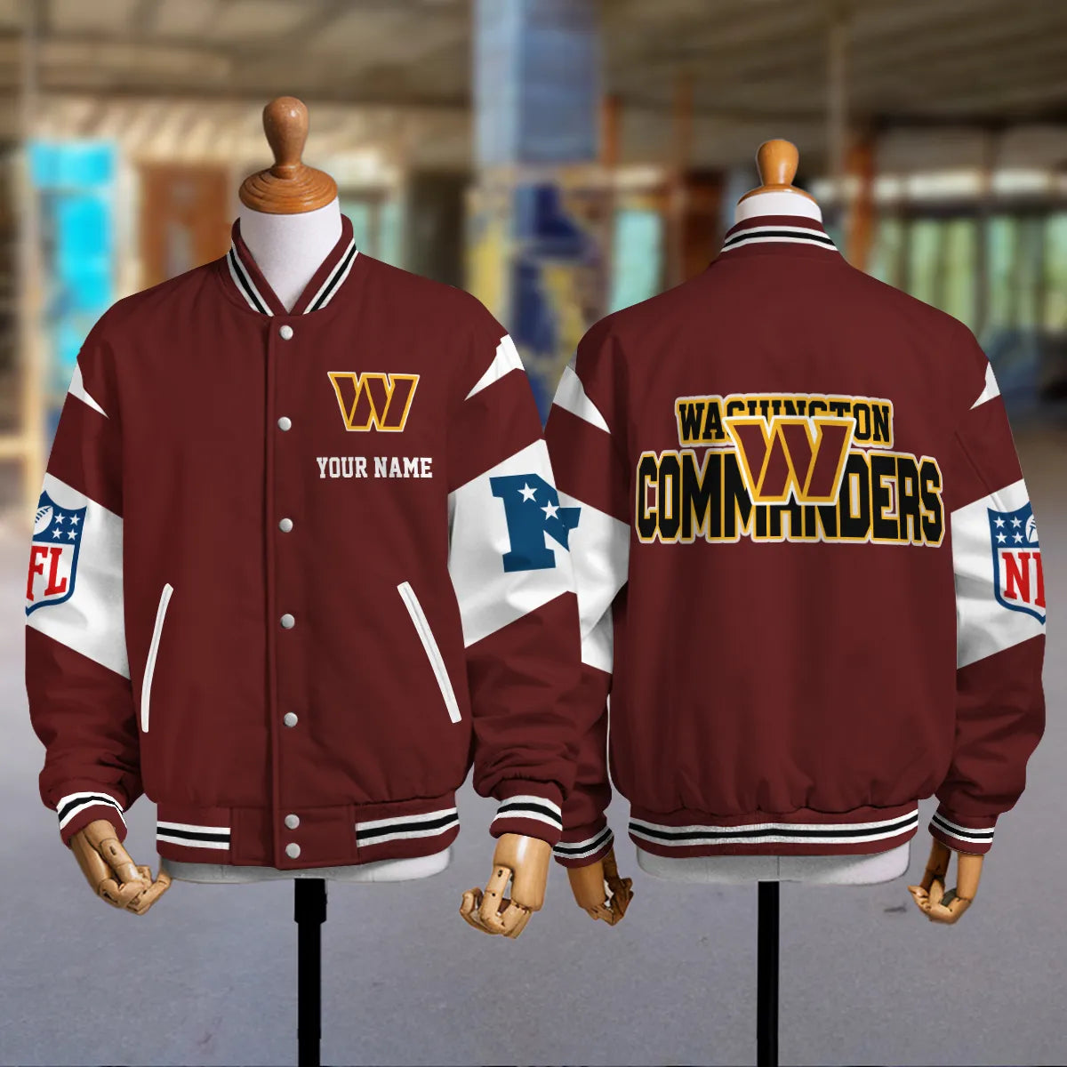 Washington Commanders National Football Conference Unisex Varsity Jacket Limited Edition AZTAVJK000016