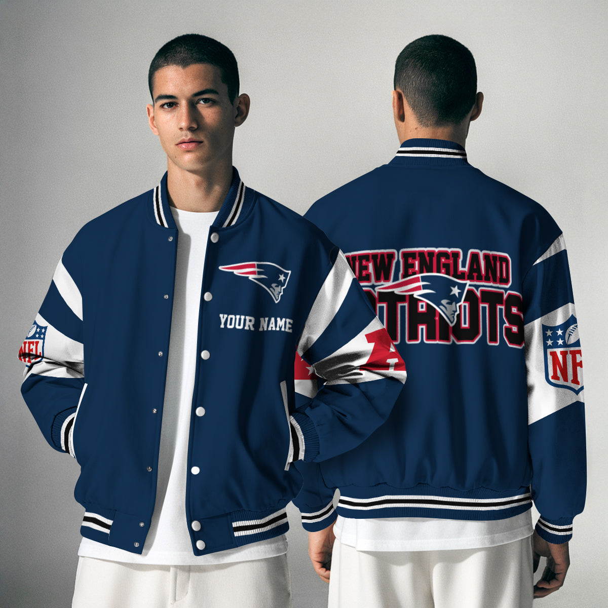 New England Patriots National Football Conference Unisex Varsity Jacket Limited Edition AZTAVJK000029