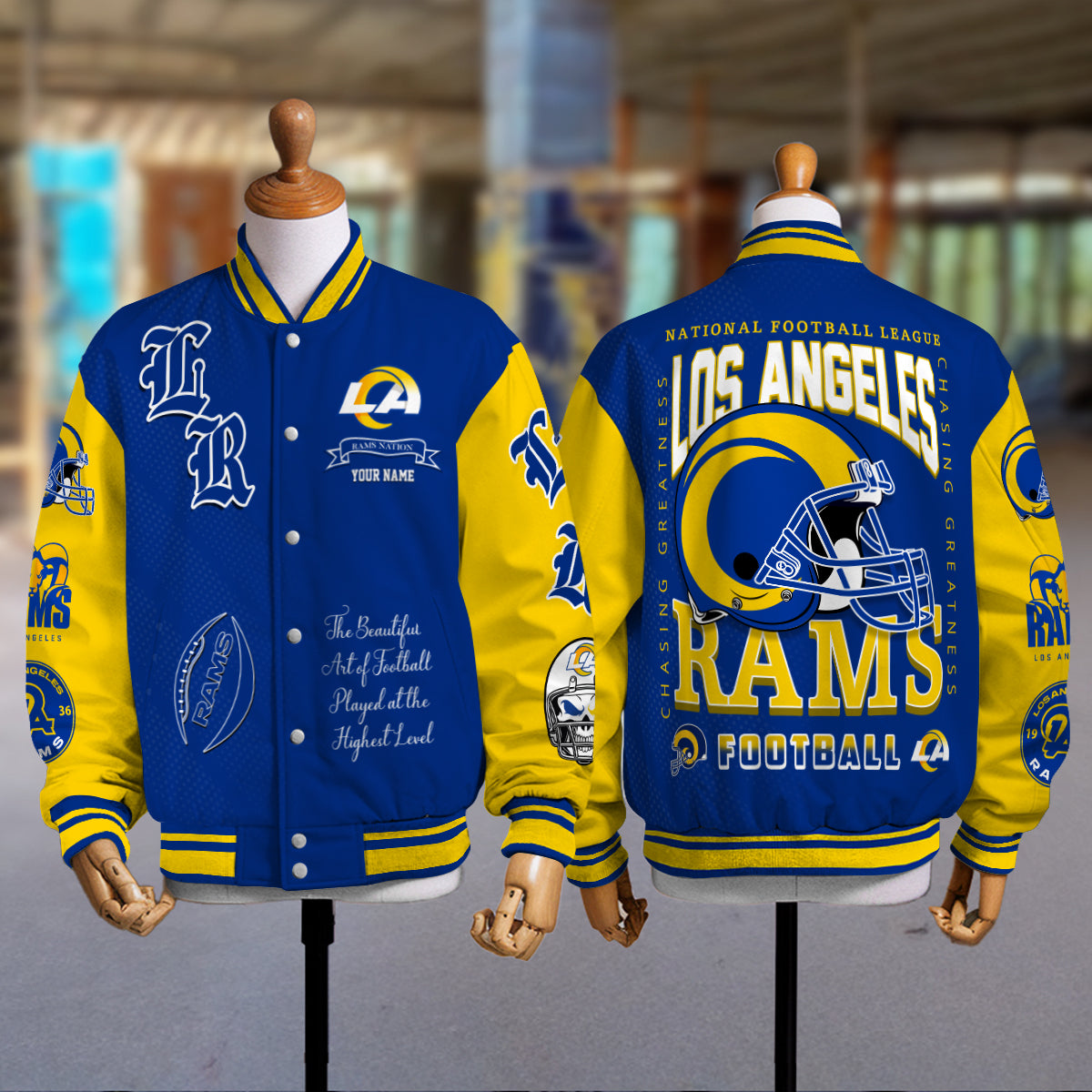 Los Angeles Rams Unisex Exclusive Styles Varsity Jacket AZTAVJK000040